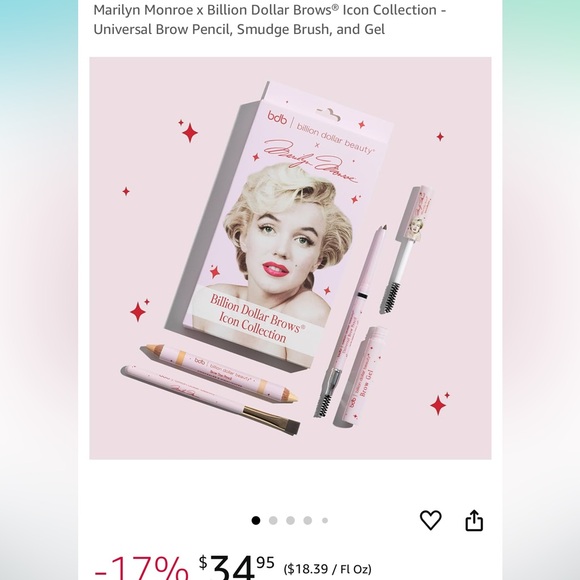 Million dollar brows x Marilyn Monroe 4 piece brow kit - Picture 2 of 5